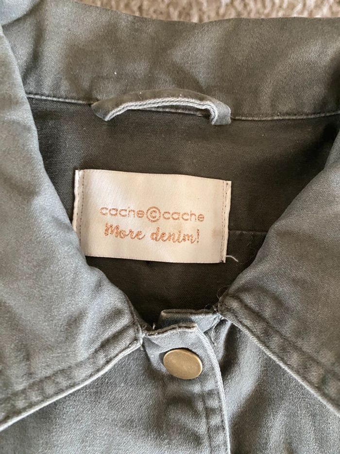 Veste style militaire kaki upcyclé taille 38 cache cache - photo numéro 12