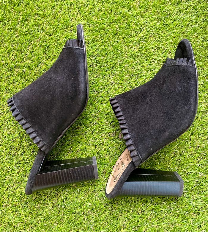 Mules en cuir à talons noires taille 40 - photo numéro 5