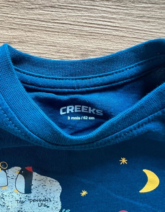 Teeshirt manches longues Creeks 3 mois - photo numéro 3