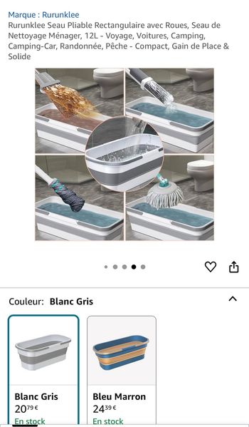 Bassine rétractable, gain de place  avec roulettes, neuf 🌺🌸