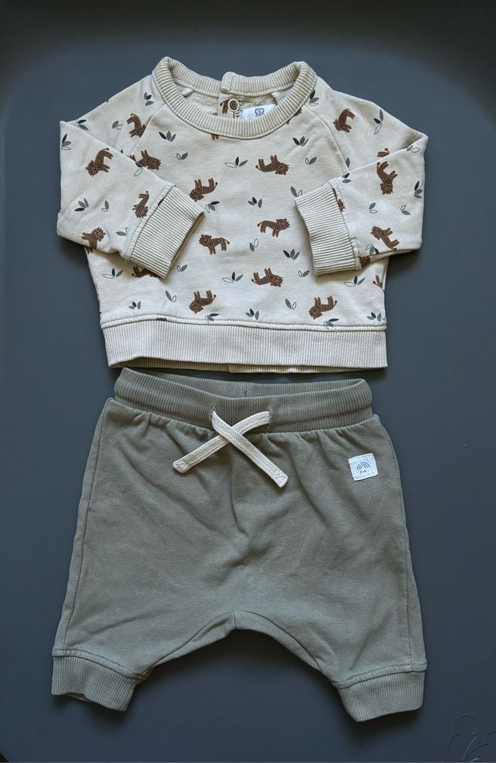 Ensemble bébé pantalon pull molletonné jungle tigre La Redoute 1 mois