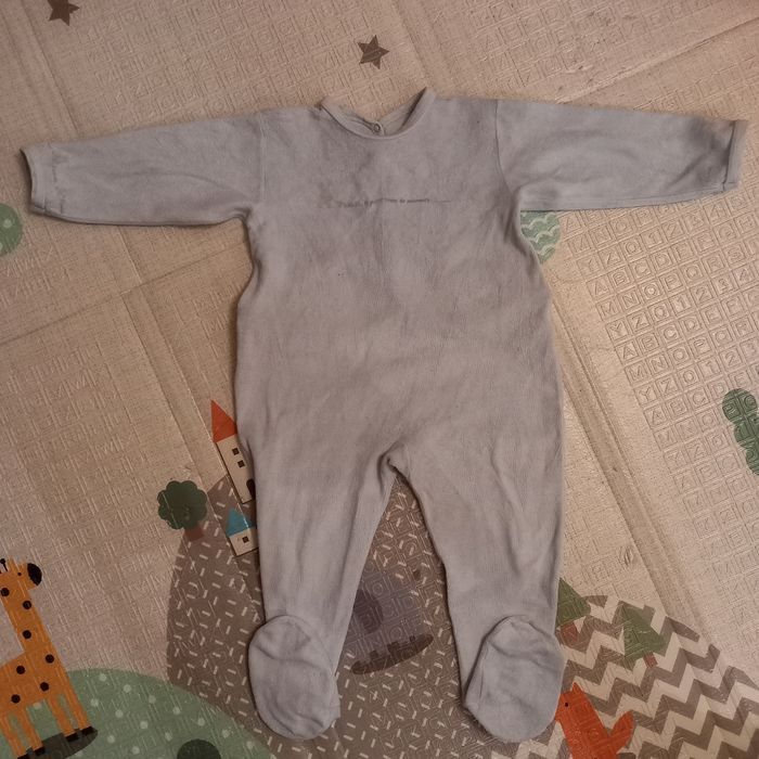 Pyjama en velours Petit Bateau,  24 mois