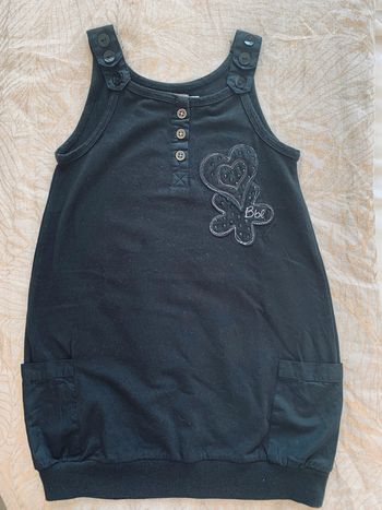 Robe ballon avec broderie et boutons multicolore