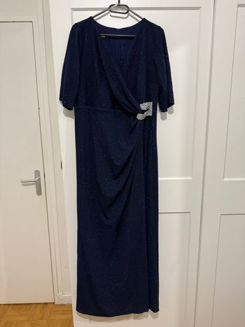 Abiye/ robe de soirée scintillante bleu marine