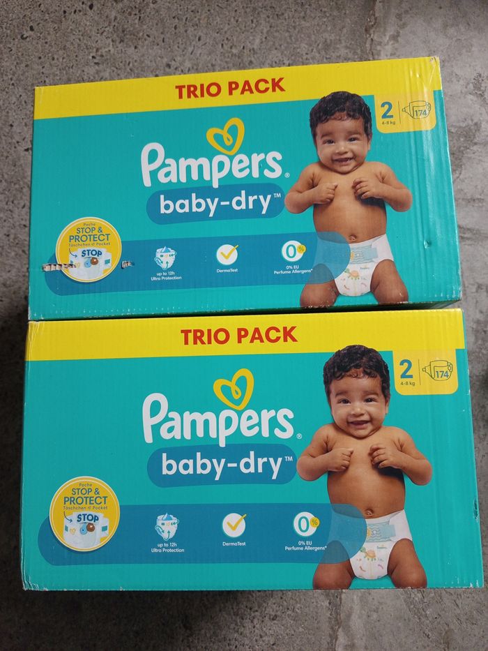 2 grand boîte de couche Pampers taille 2 a 70€