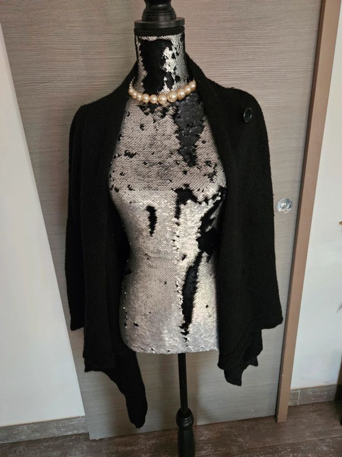 Gilet long noir - photo numéro 2