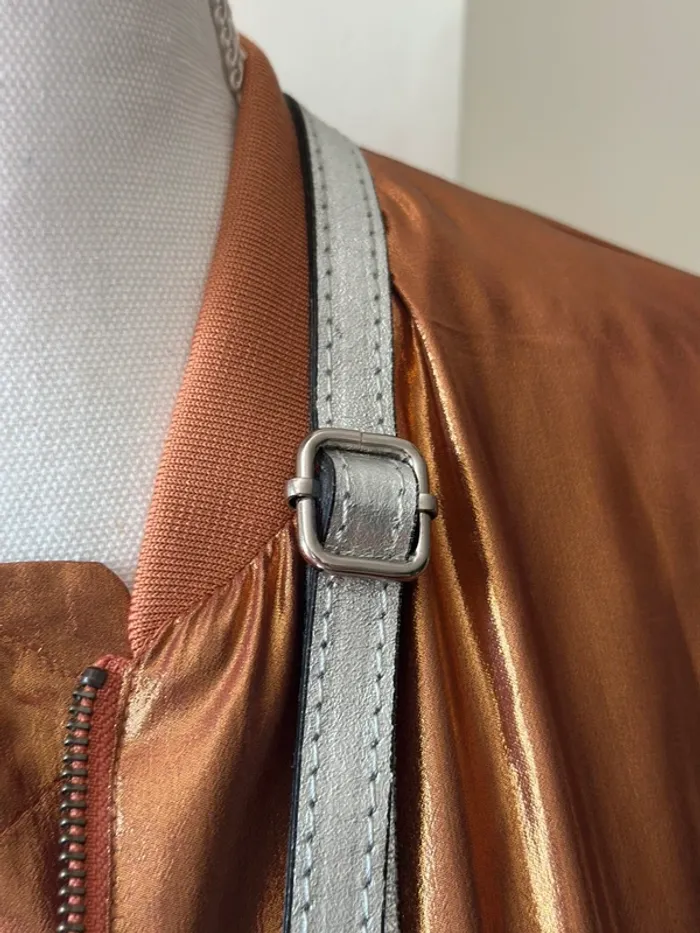 Sac bandoulière en cuir argenté Abaco - photo numéro 10