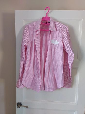 Chemise rayures rose
