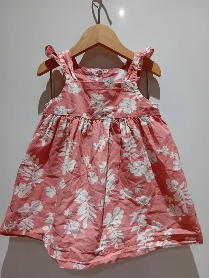 Robe courte d'été sans manches motif fleuri