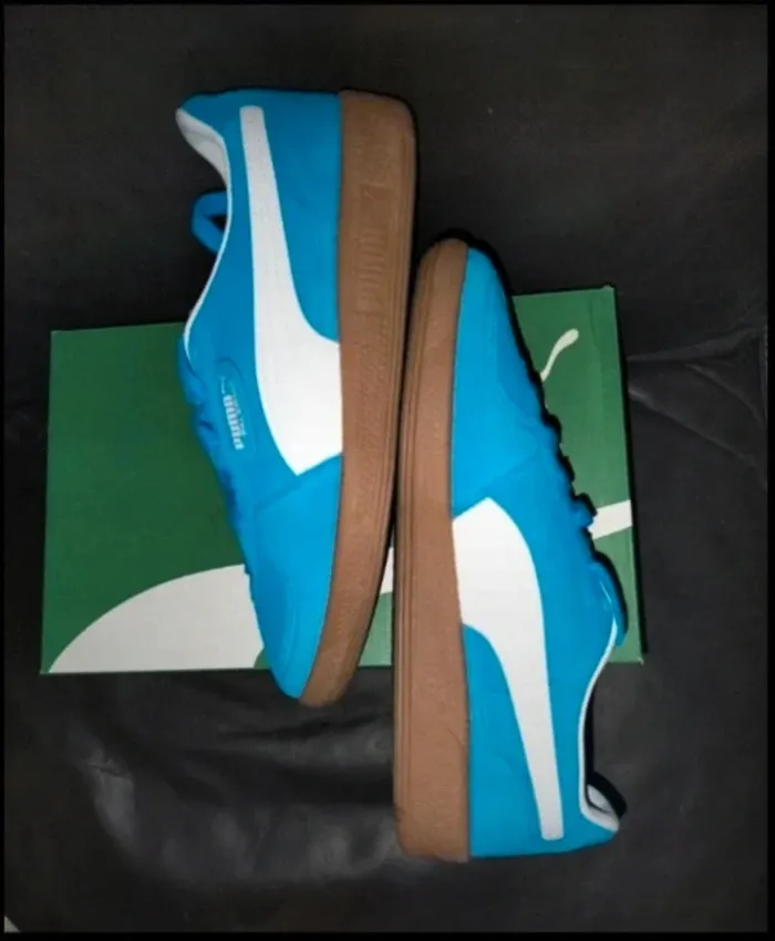 Baskets Puma Palermo bleues électriques neuves - photo numéro 8