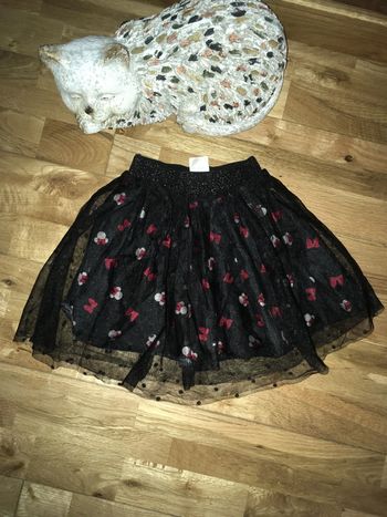 jupe noire en tulle motifs mickey nickel 110/116 cm 6ans
