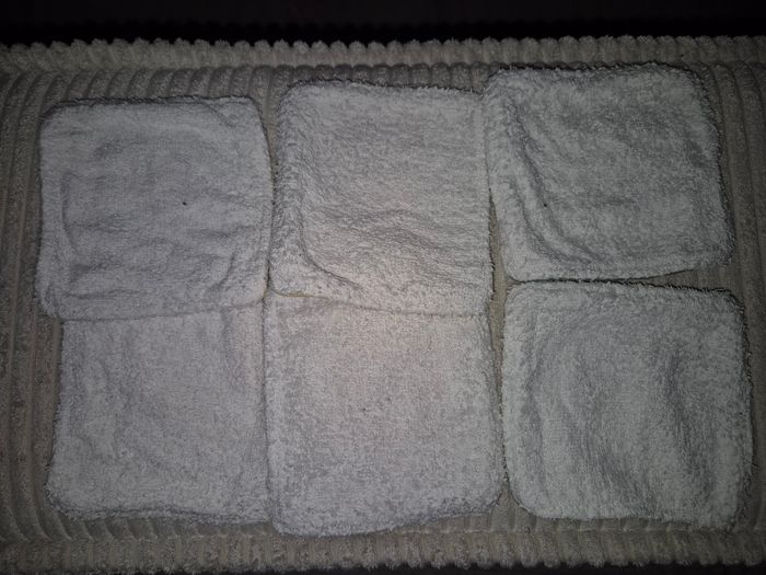 Lot x6 lingettes en cotton lavable motif safari - Bon état général - photo numéro 2