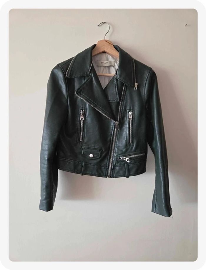 Perfecto Zara vert foncé taille S - photo numéro 2