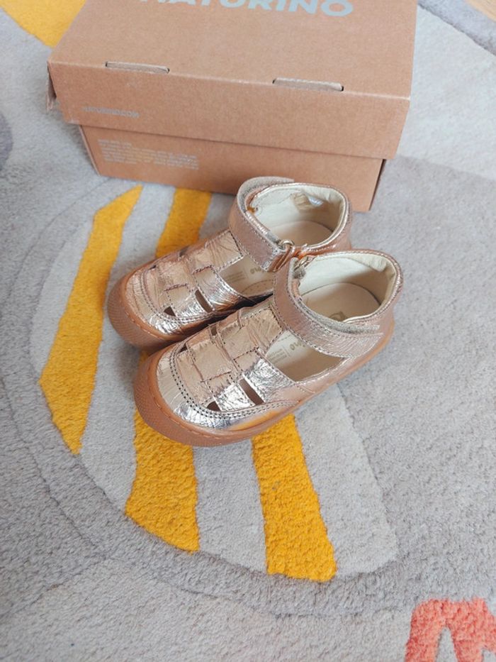 Sandales Naturino wad mettalic gold rose 22 - photo numéro 2