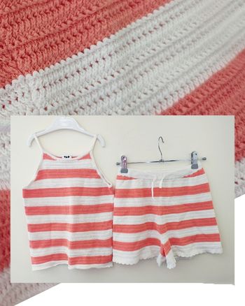 10 ans ensemble maille  été tape a l'oeil débardeur et short 