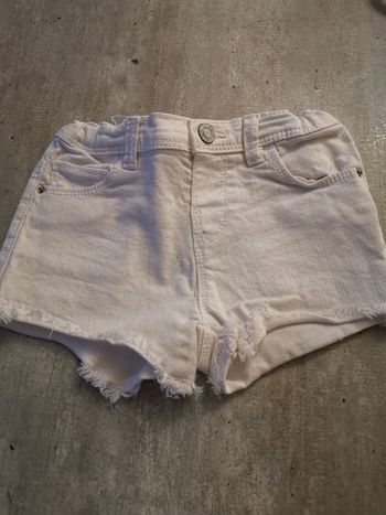 Short en jean blanc Zara 18 24 mois