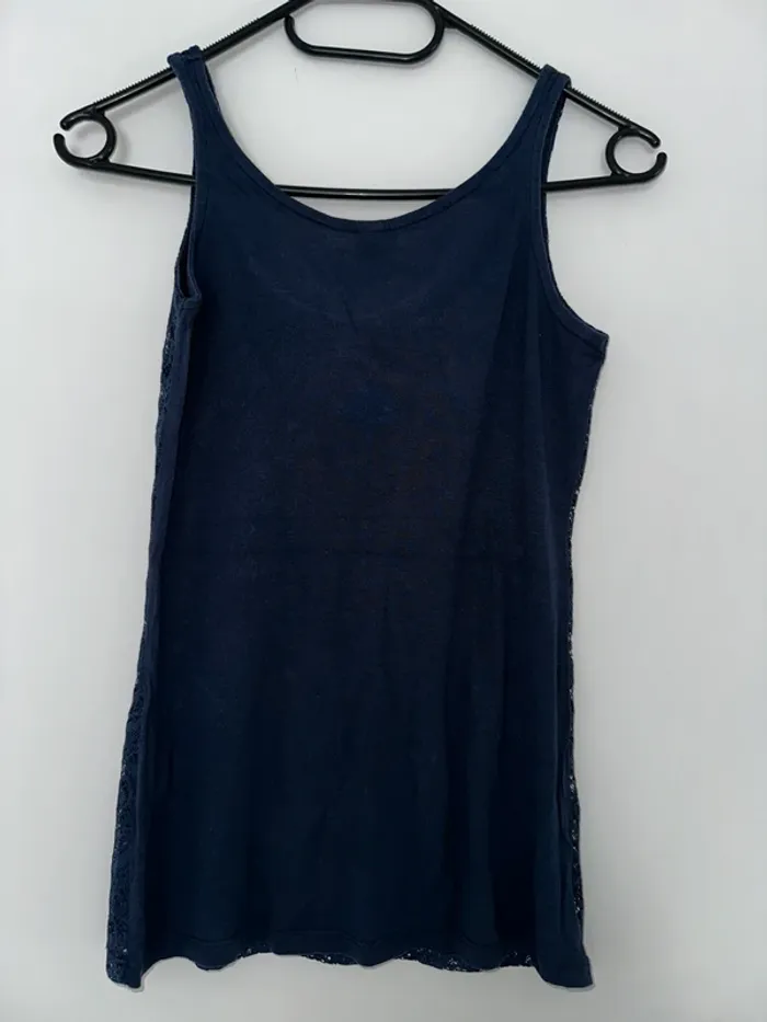 Débardeur bleu marine dentelle – Pimkie – T.S – Bon état - photo numéro 4