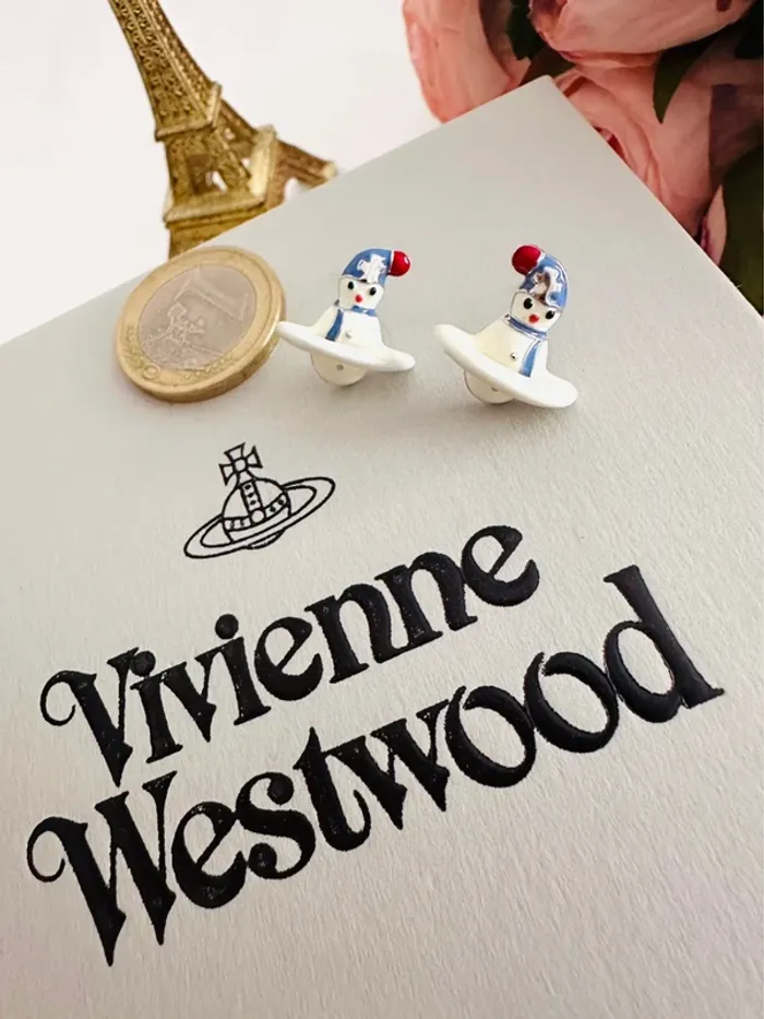 🛷Boucles d’oreilles Vivienne Westwood bonshommes de neige - photo numéro 4