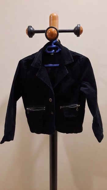 Veste côtelée noire fille T. 10 ans