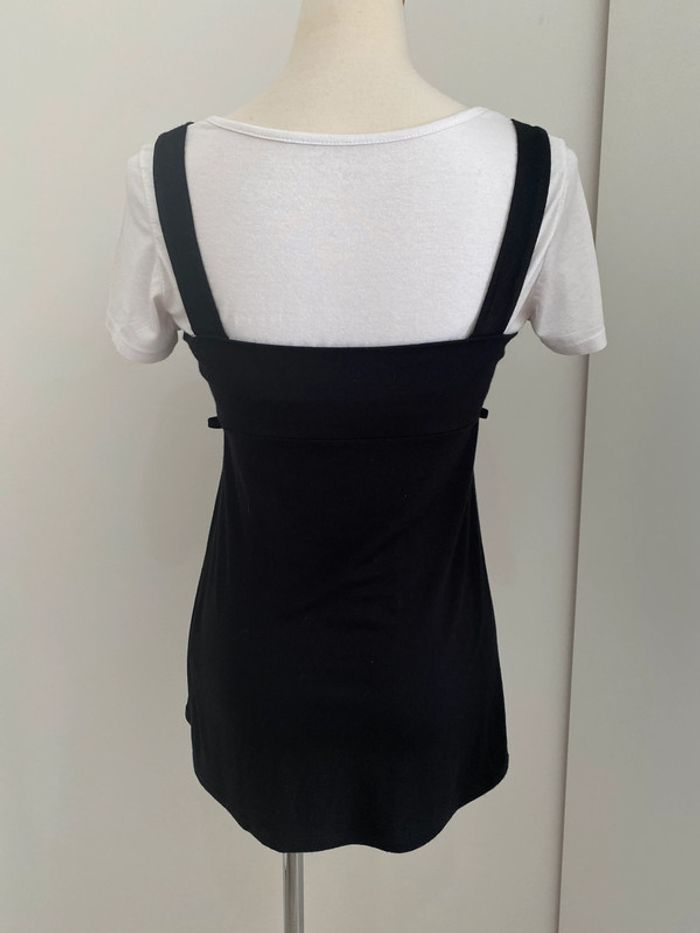 T-shirt/tunique noir et blanc - photo numéro 3