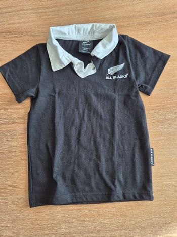 T-shirt polo all black 4 ans