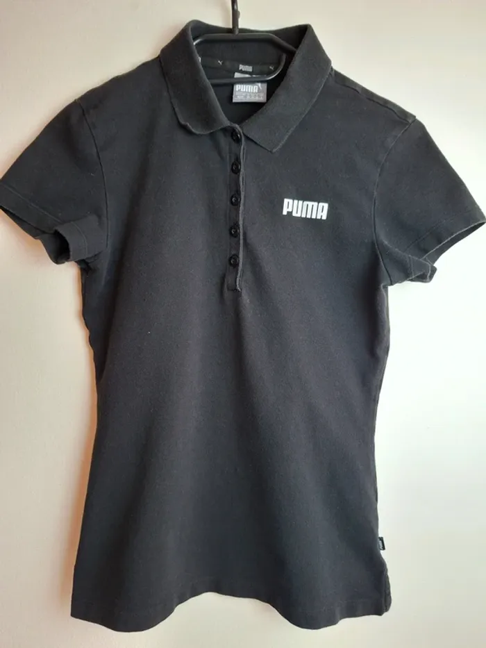 Polo noir femme Puma XS – logo brodé, coupe ajustée - photo numéro 7