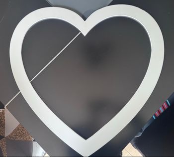 Cœur cadre en bois Mariage ou Saint Valentin