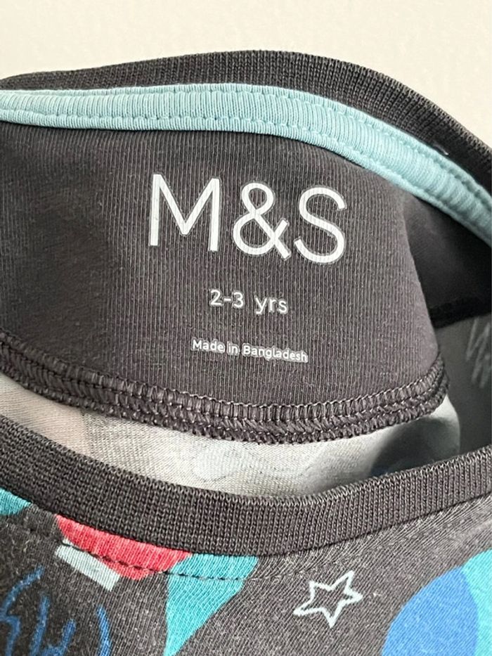 Pyjama garçon Marks & Spencer taille 2-3 ans en coton stretch - photo numéro 4