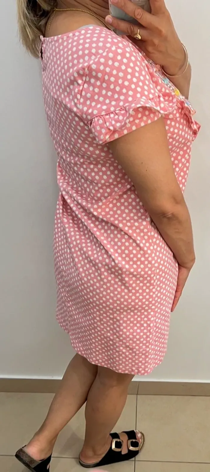 Robe droite imprimée pois Taille M - photo numéro 4
