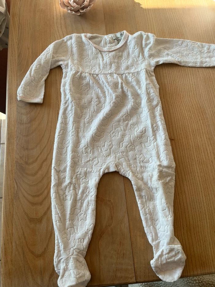 Pyjama une pièce blanc 12 mois