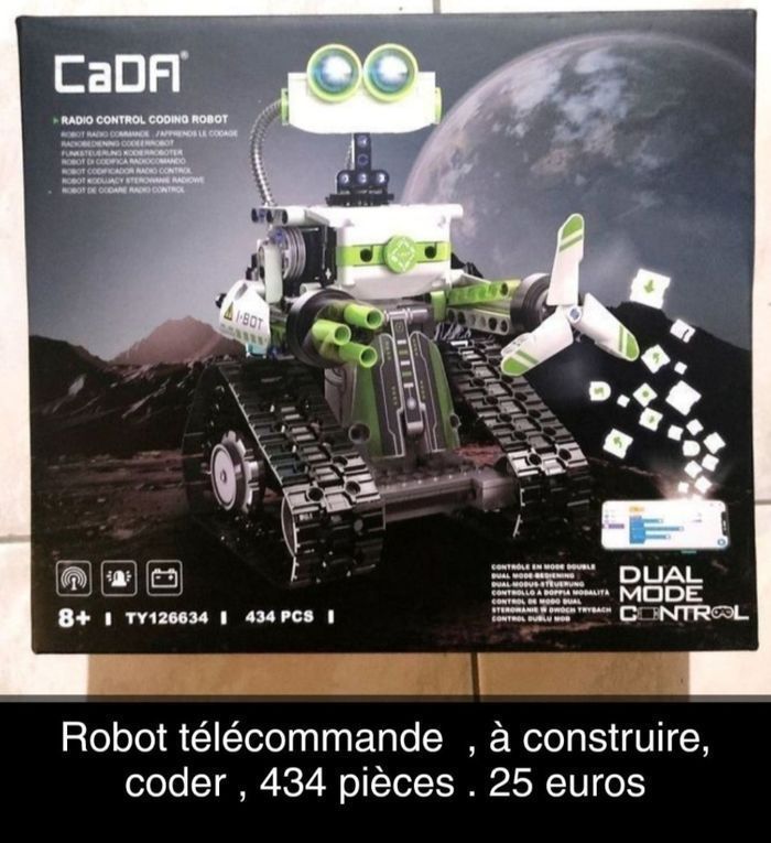 🎁robot à construire à coder  , 434 pièces 🎁