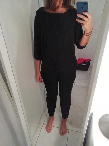 Blouse noir manche 3/4