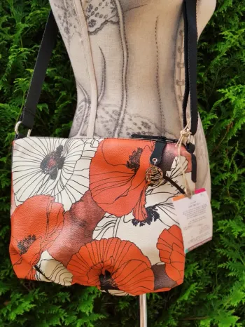 💋 magnifique sac besace coquelicot 🍒 neuf avec étiquette et dust bag