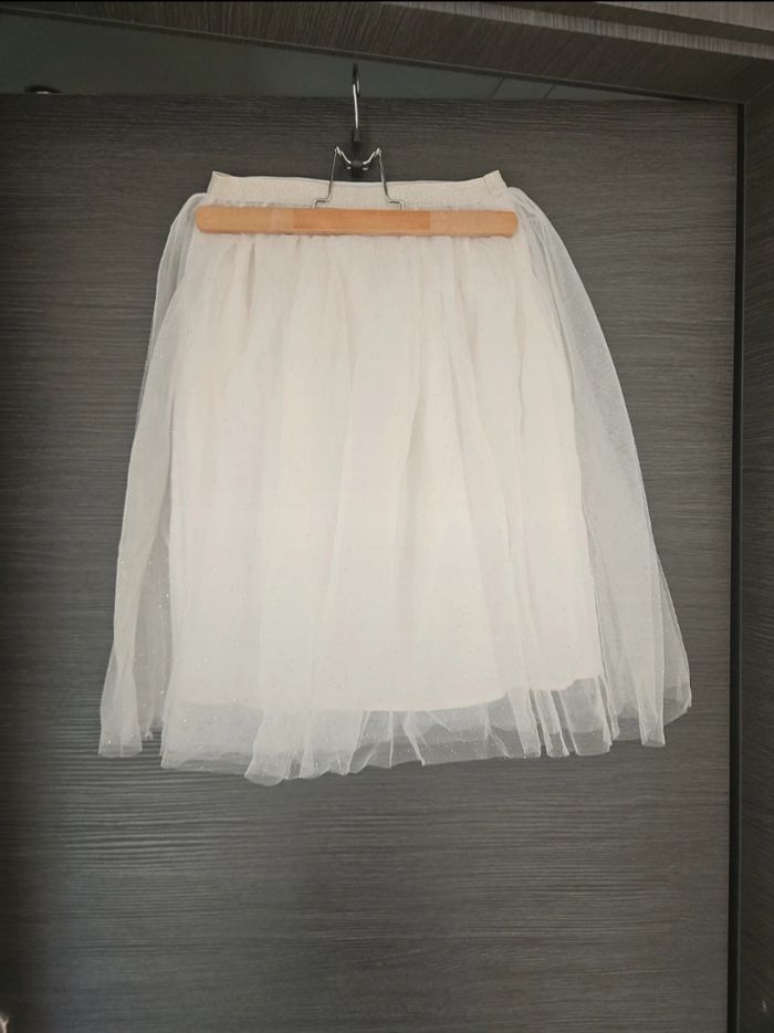 Jupe mi longue tulle à paillettes