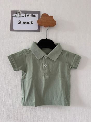 Polo manches courtes - taille 3 mois 🌼