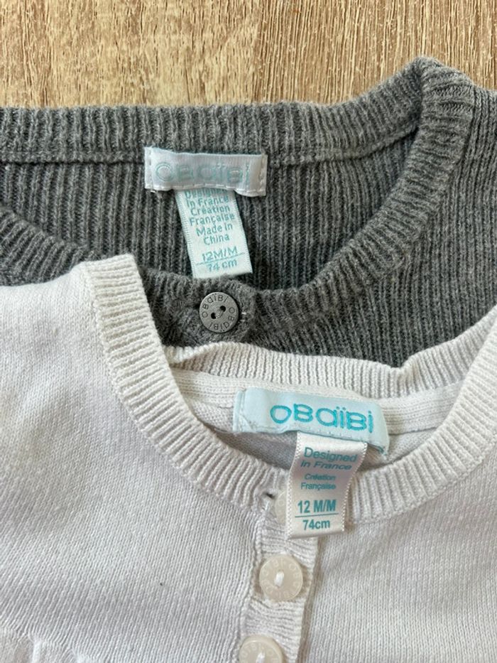 2 gilets bébé fille - photo numéro 2