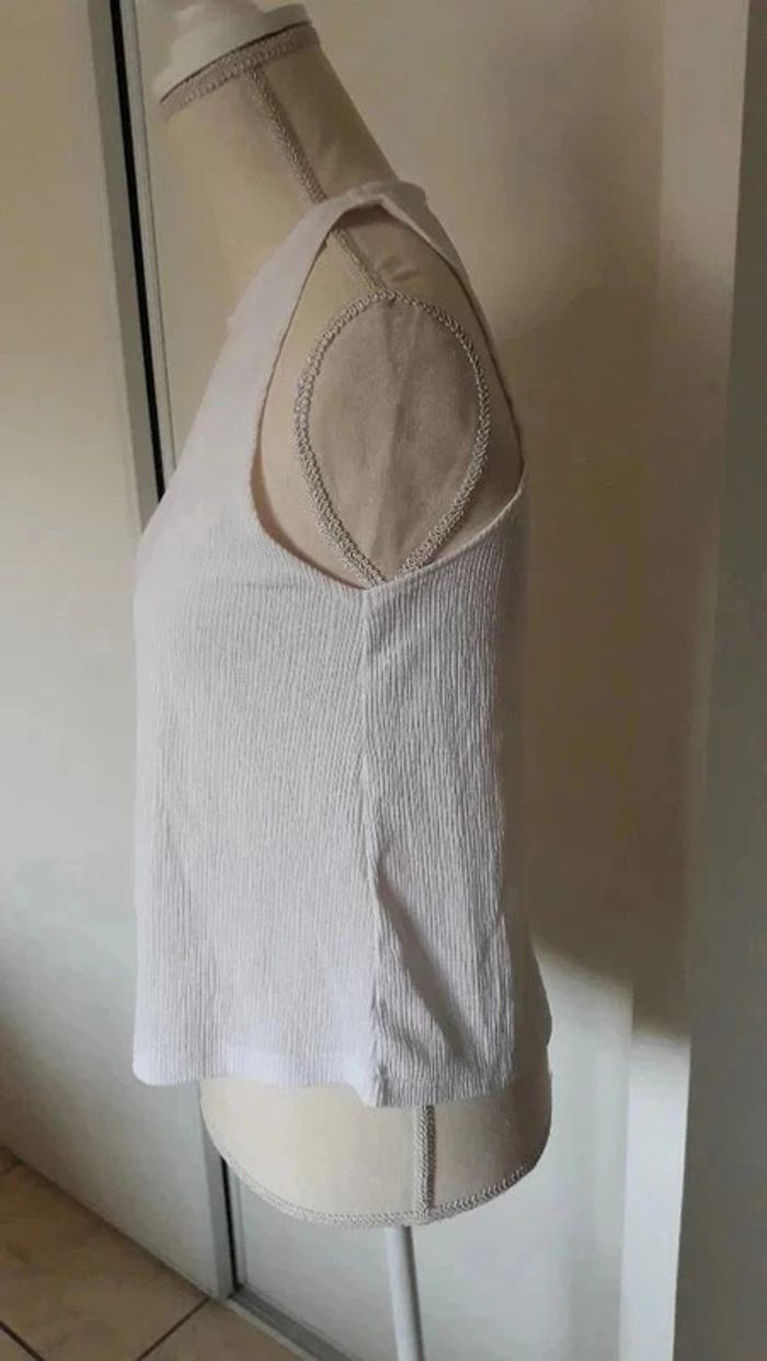 Tee shirt blanc Mango taille 34 - photo numéro 3