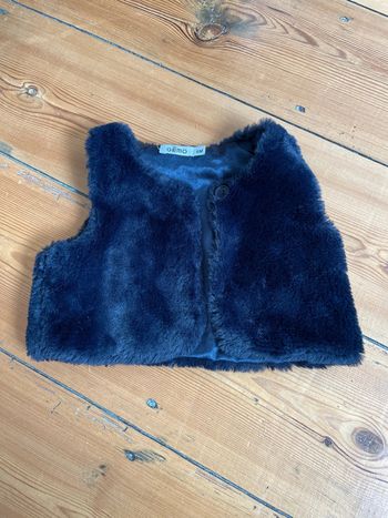 Gilet tout doux Marine foncé 6 mois