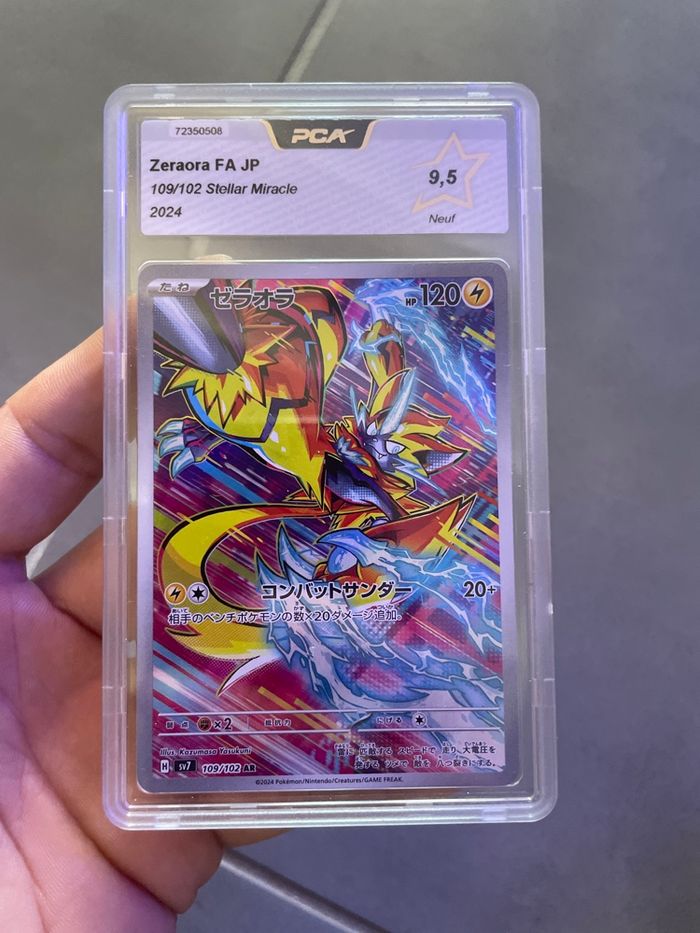 Pokémon carte gradée Zeraora AR PCA 9.5