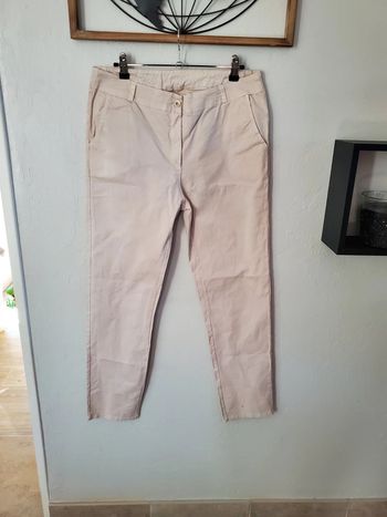 Pantalon 3/4 coton fin Beige
