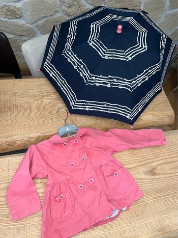 Veste et parapluie sergent Major thème marin perfecto trench blazer 3 ans