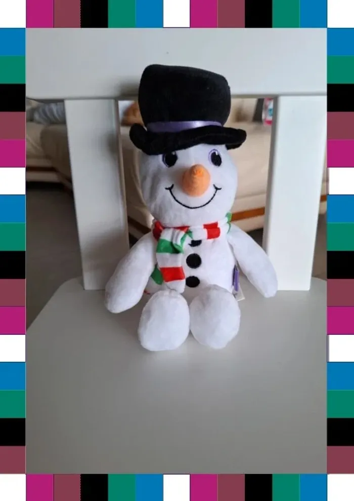 Peluche bonhomme de neige