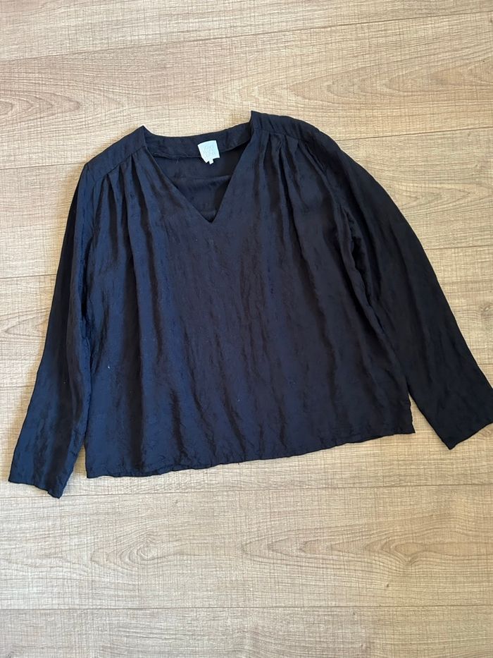 Blouse noire à manches longues Karl Marc John taille S TBE - photo numéro 7