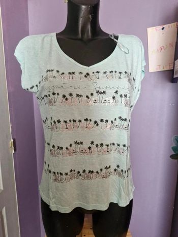 T shirt  vert palmiers breal  taille 3
