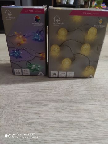 Lot de 2 guirlandes à piles neuves