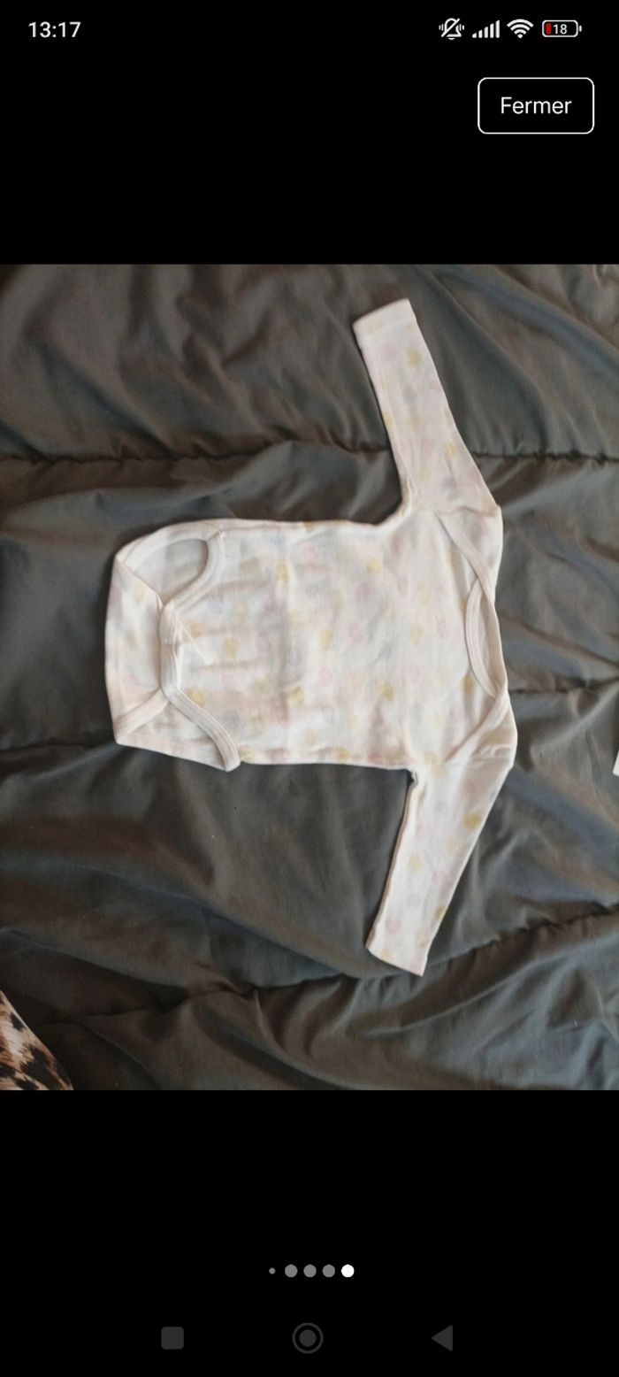 Lot de bodies manche longue bébé fille - photo numéro 3