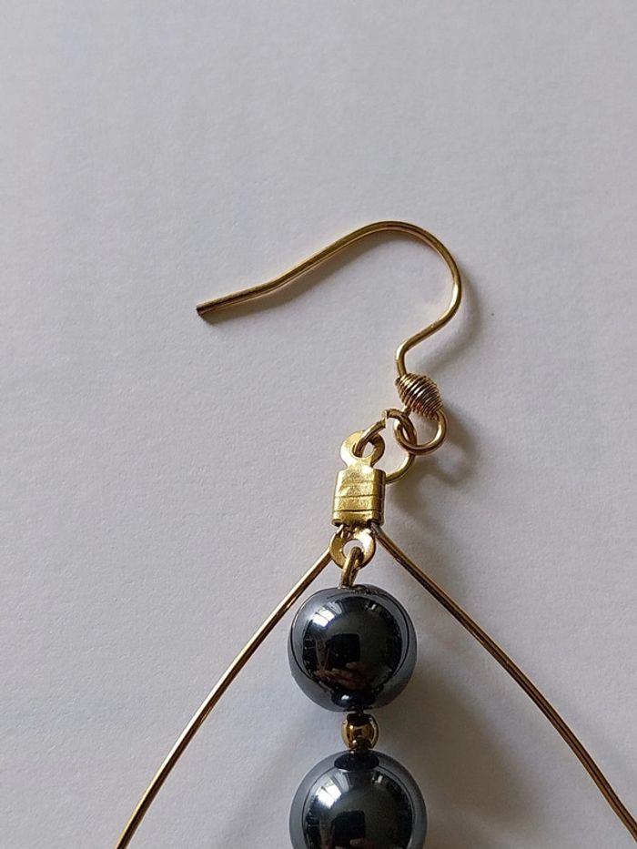 Boucle d'oreille labradorite - photo numéro 3
