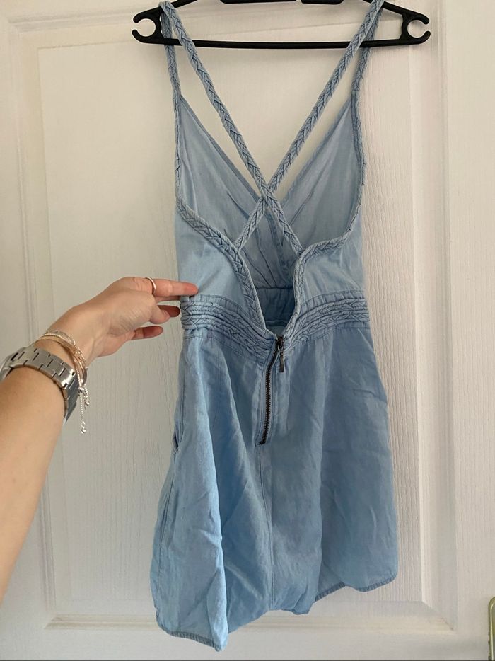 Combishort bleu ciel dos croisé - photo numéro 2