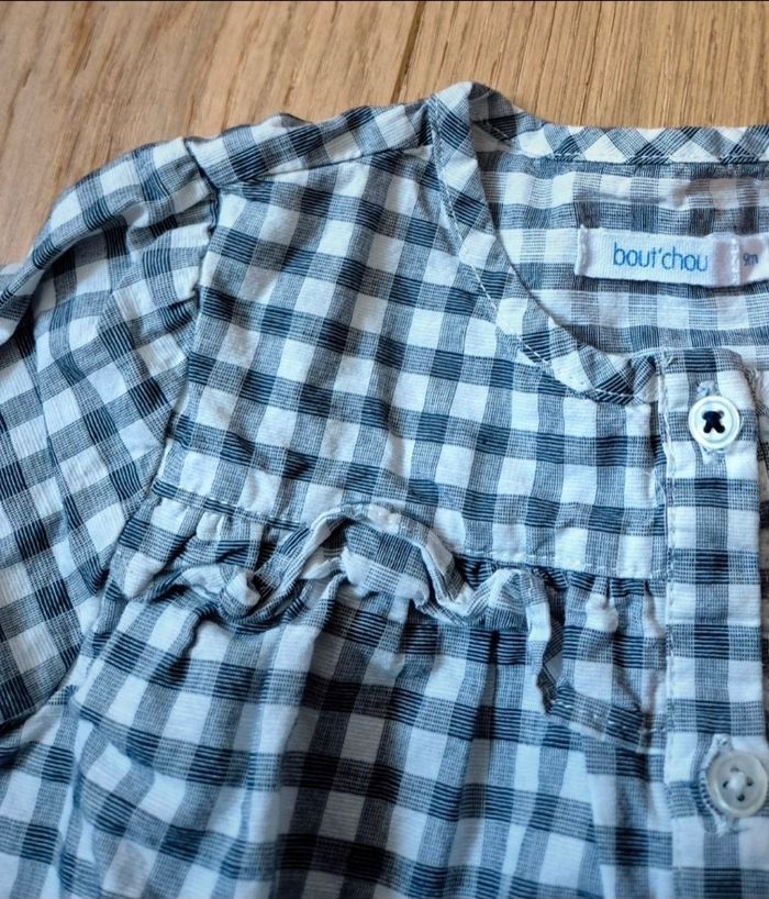 Chemise à carreaux Bout'chou  9 mois - photo numéro 2