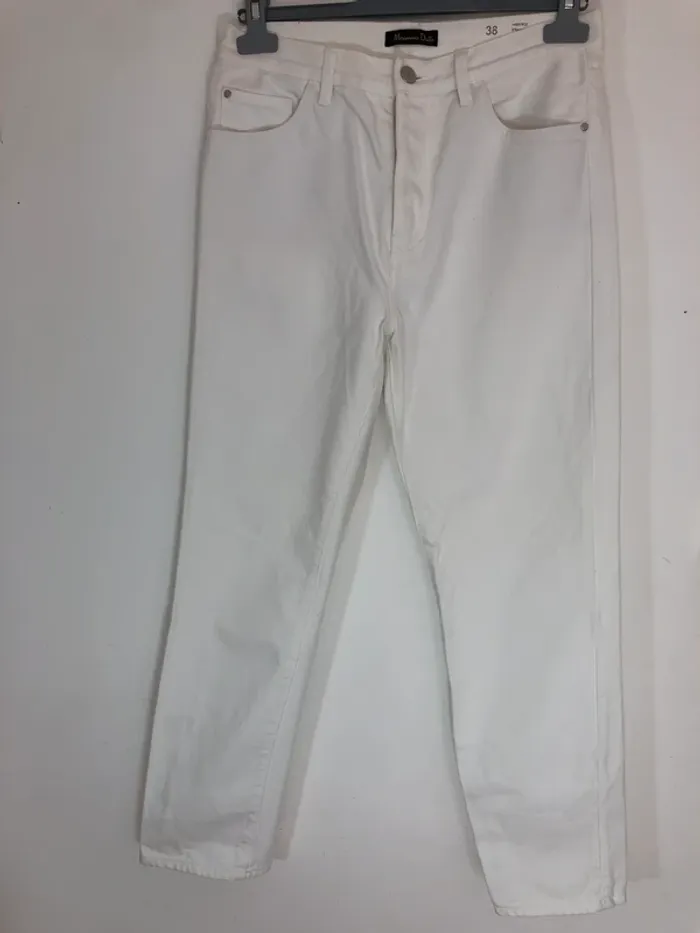 Jeans blanc Massimo Dutti